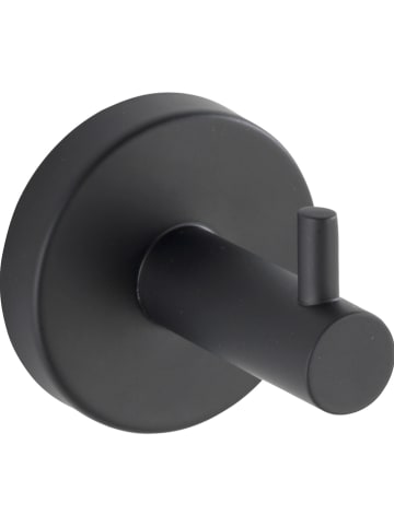 Wenko Edelstahl-Wandhaken "Bosio" in Schwarz - Ø 5,5 cm