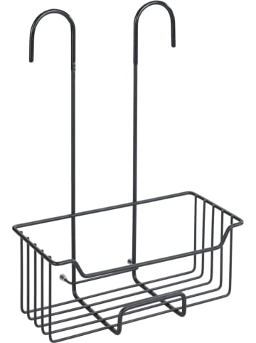 Wenko Edelstahl-Thermostat-Duschregal "Milo" in Schwarz - (B)25 x (H)36 x (T)14 cm