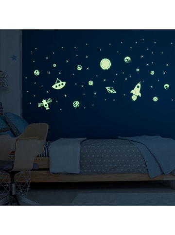 Ambiance Wandsticker "Glow in the Dark - 60 Stars and Spaceships"