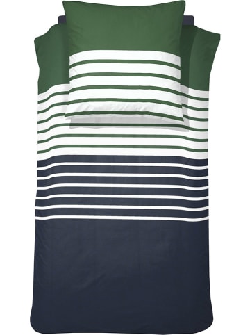 Damai Beddengoedset "Espen" donkerblauw/groen