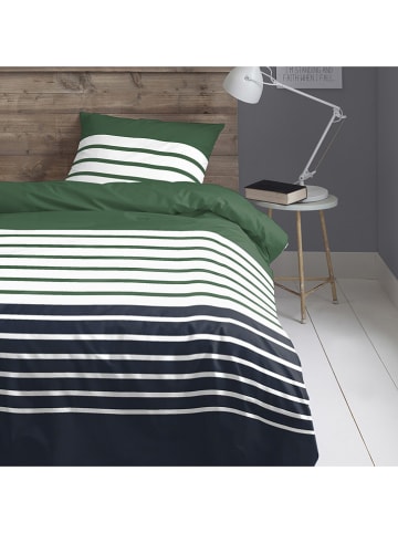 Damai Beddengoedset "Espen" donkerblauw/groen