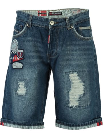 Geographical Norway Jeansbermudas "Pragmatique" in Blau