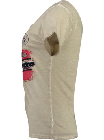 Geographical Norway Koszulka "Jinny" w kolorze beżowym