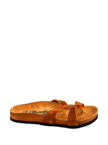 Moosefield Leren slippers bruin