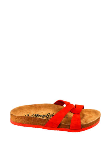 Moosefield Leren slippers rood