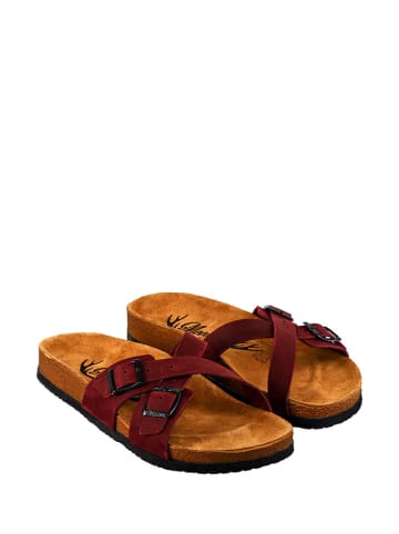 Moosefield Leren slippers bordeaux