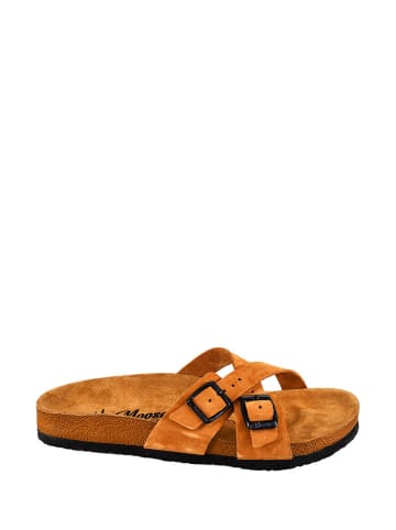 Moosefield Leren slippers bruin