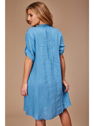 Le Monde du Lin Leinen-Kleid in Blau