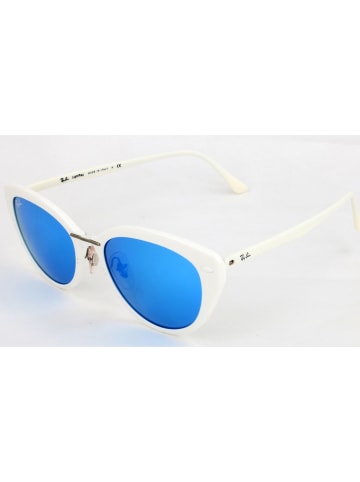 Ray Ban Damen-Sonnenbrille in Weiß/ Blau
