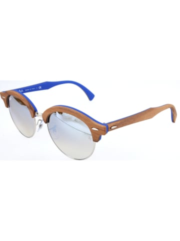 Ray Ban Damskie okulary przeciwsłoneczne w kolorze srebrno-brązowo-niebieskim