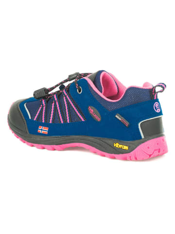 Trollkids Trekkingschuhe "Lofoten Hiker Low" in Blau/ Rosa