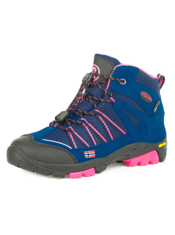 Trollkids Wandelschoenen "Lofoten Hiker Mid" blauw/lichtroze