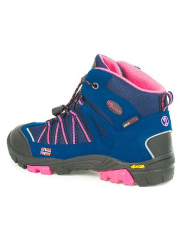 Trollkids Wandelschoenen "Lofoten Hiker Mid" blauw/lichtroze