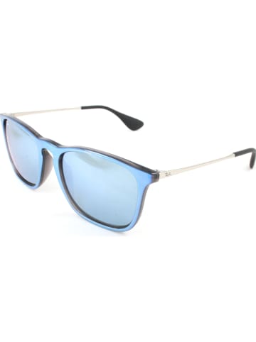 Ray Ban Męskie okulary przeciwsłoneczne w kolorze srebrno-błękitnym