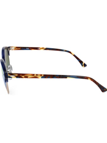 Ray Ban Unisex-Sonnenbrille in Dunkelblau/ Braun-Gelb