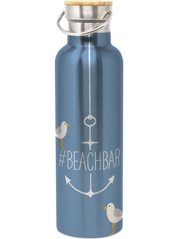 ppd Edelstahl-Thermoflasche "Beach" in Blau - 750 ml
