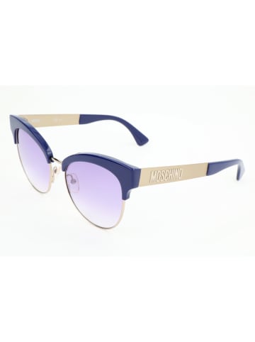 Moschino Dameszonnebril donkerblauw-goudkleurig/paars