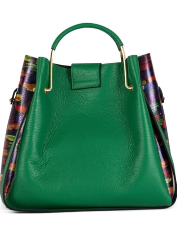 Anna Morellini Leren handtas "Anna Signature #015" groen - (B)38 x (H)32 x (D)13 cm