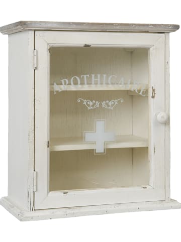 Clayre & Eef Medizinschrank in Creme - (B)32 x (H)36 x (T)12 cm