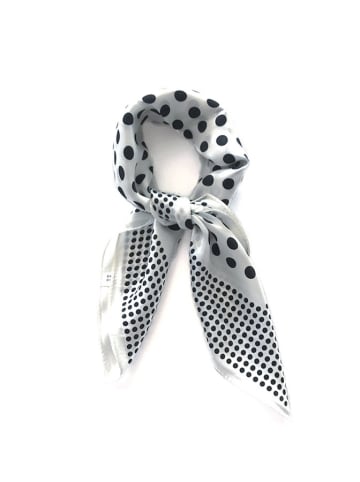 Made in Silk Zijden sjaal wit/zwart - (L)52 x (B)52 cm