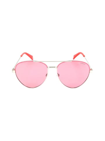 Polaroid Damen-Sonnenbrille in Silber/ Rosa