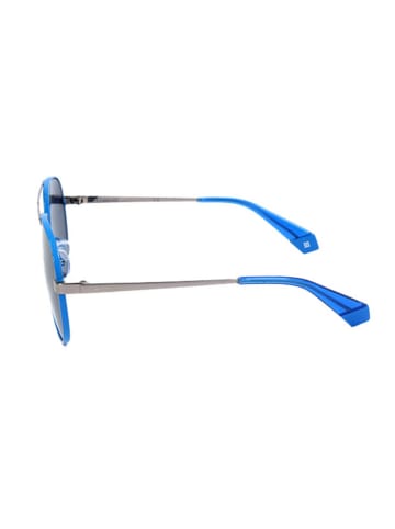 Polaroid Herren-Sonnenbrille in Silber/ Blau