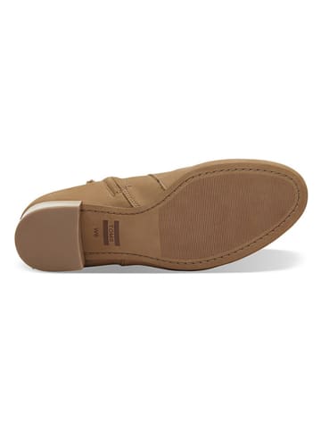 TOMS Leder-Stiefeletten in Hellbraun