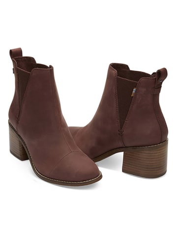 TOMS Leren enkellaarzen "Esme" bruin