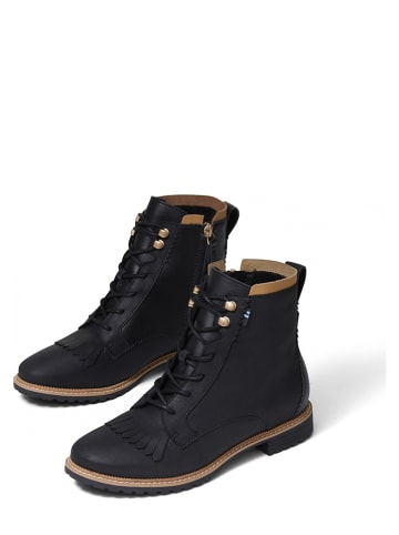 TOMS Leren boots "Nolita" zwart