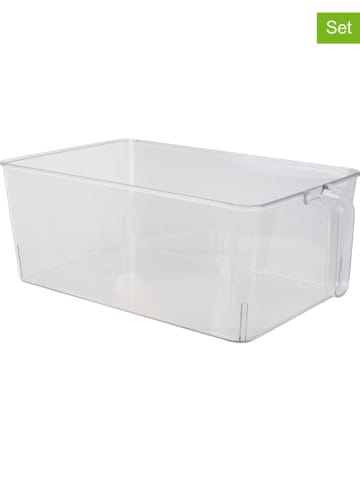 COOK CONCEPT 2-delige set: koelkastboxen transparant - (B)30 x (H)11 x (D)18 cm