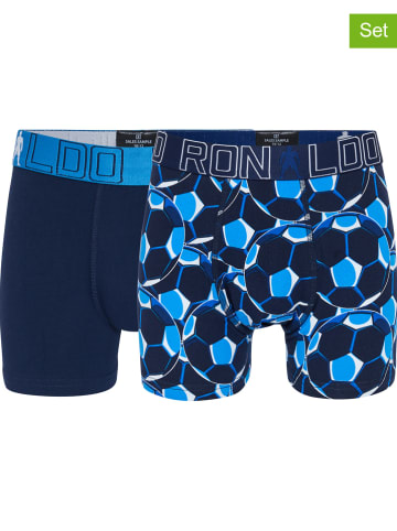CR7 2-delige set: boxershorts donkerblauw/blauw