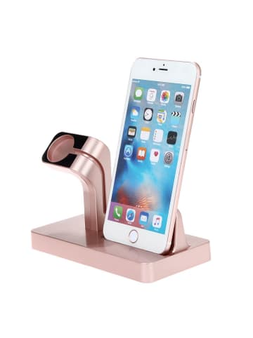 SWEET ACCESS Ladestation für 2 und 1 iPhone und Apple Watch in Rosa