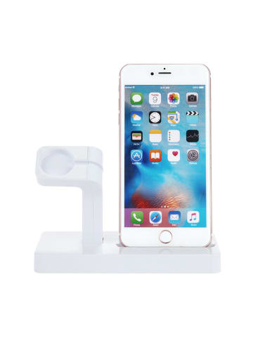 SWEET ACCESS Stacja ładująca 2w1 w kolorze białym do iPhone i Apple Watch