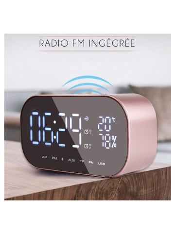 SWEET ACCESS 2in1-Bluetooth-Radiowecker in Roségold