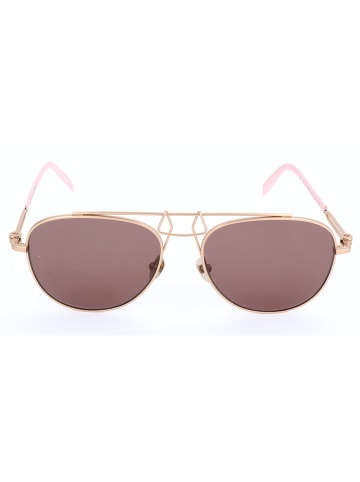Calvin Klein Damen-Sonnenbrille in Gold/ Braun