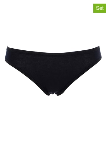 COTONELLA 6er-Set: Slips in Schwarz