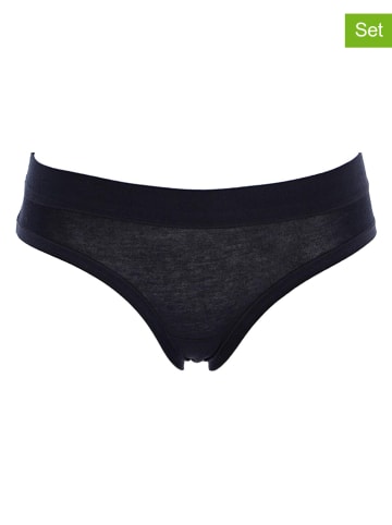 COTONELLA 3er-Set: Slips in Schwarz