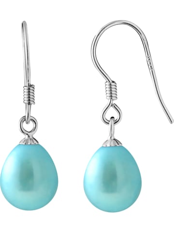 Pearline Zilveren oorhangers met parels