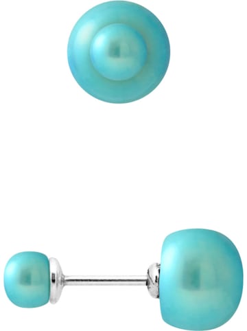 Pearline Kolczyki-wkrętki w kolorze turkusowym z perłami