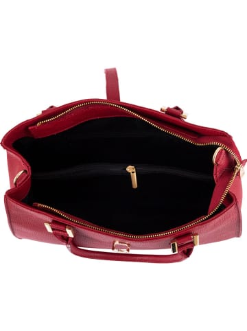 Lia Biassoni Leren handtas rood - (B)35 x (H)25 x (D)11 cm