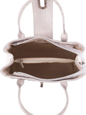 Lia Biassoni Leren handtas wit - (B)26 x (H)17 x (D)12 cm