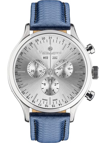 Mathieu Legrand Chronograph "Tournante" in Silber/ Blau