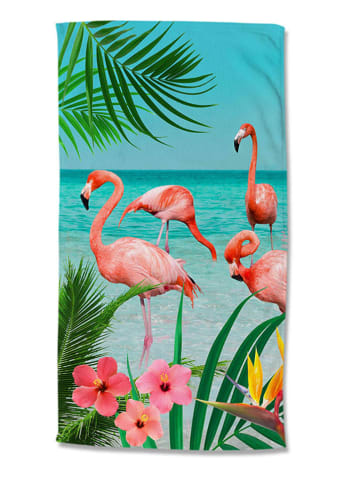 Good Morning Ręcznik plażowy "Flamingo" ze wzorem