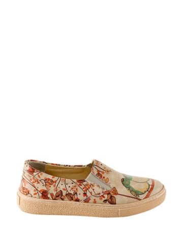 Streetfly Slipper in Beige/ Bunt