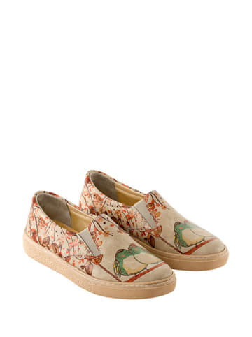 Streetfly Slipper in Beige/ Bunt