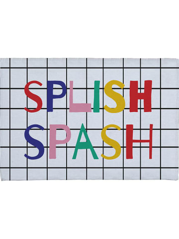 Folkifreckles Badvorleger "Splish" in Weiß/ Bunt - (L)60 x (B)40 cm