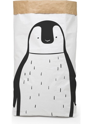 little nice things Opbergzak "Penguin" wit/meerkleurig - (B)60 x (H)90 x (D)13 cm