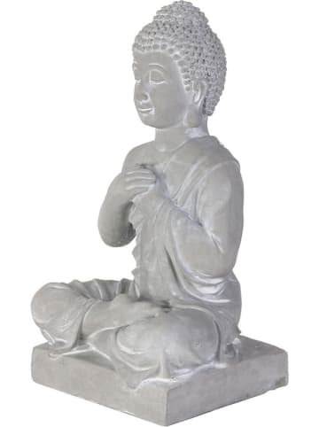 Garden Spirit Figurka dekoracyjna "Bouddha" w kolorze szarym - wys. 27 cm