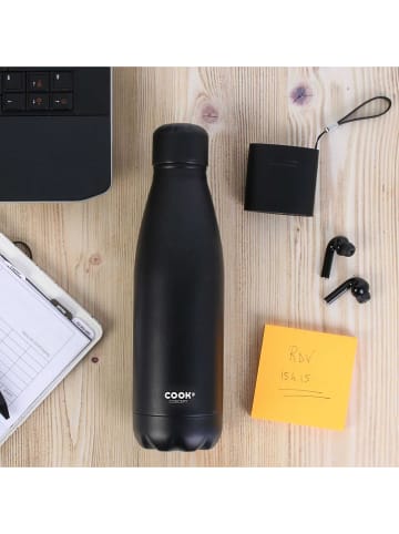 COOK CONCEPT Edelstahl-Isolierflasche in Schwarz - 500 ml