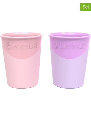 Twistshake 2-delige set: bekers lichtroze/paars - 170 ml